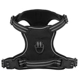 VidaXL Hundegeschirr mit Leine und Halsband verstellbar s schwarz