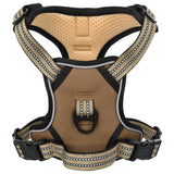 VidaXL Hundegeschirr mit Leine und Halsband verstellbar s braun