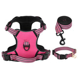 VidaXL Hundegeschirr mit Leine und Halsband verstellbar S Pink