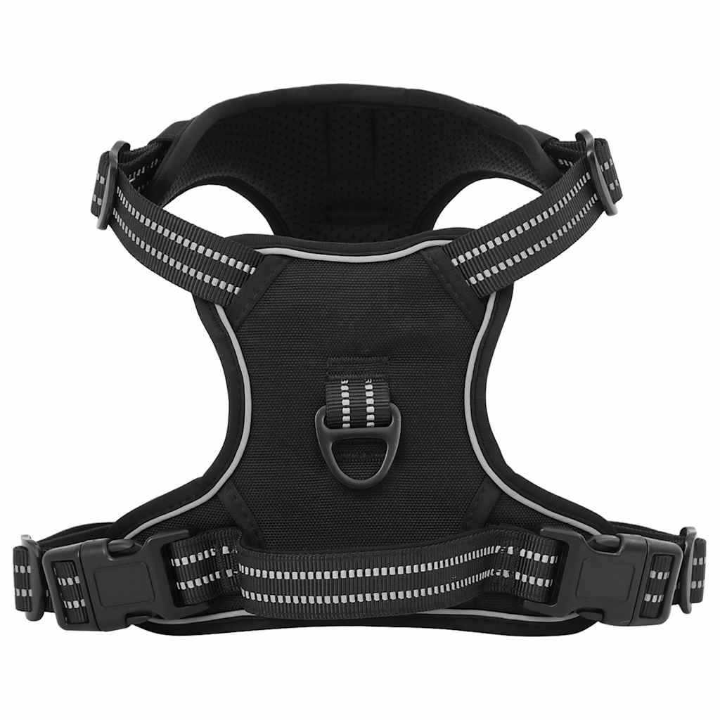 VidaXL Hundegeschirr mit Leine und Halsband verstellbar in Schwarz