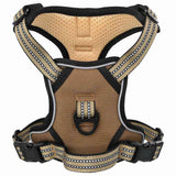Vidaxl Hundegeschirr mit Leine und Halsband verstellbar l braun