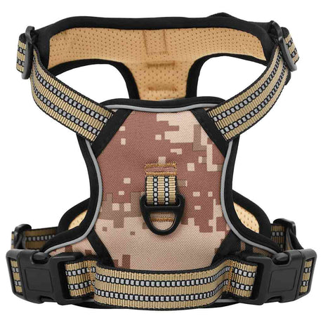 Vidaxl Hundegeschirr mit Leine und Halsband verstellbar l Tarnbraun