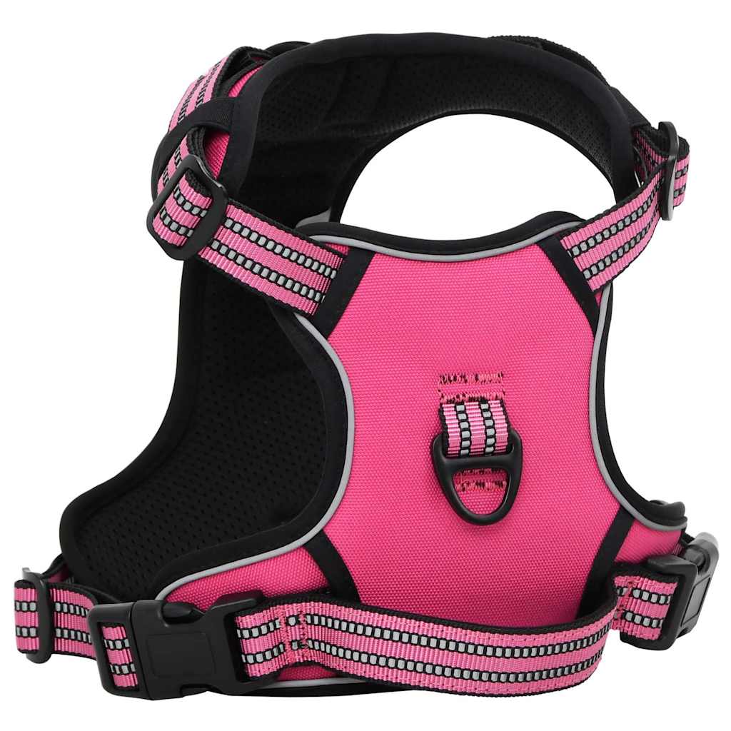 VidaXL Hundegeschirr mit Leine und Halsband verstellbar L Rosa