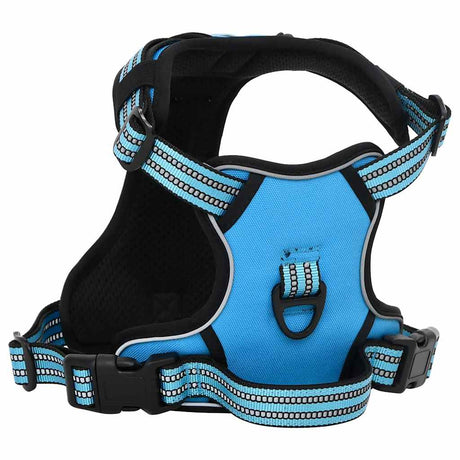 VidaXL Hundegeschirr mit Leine und Halsband verstellbar XL Blau