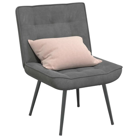 Vidaxl relaxstoel 64x74x84 cm fluweel donkergrijs