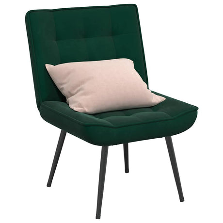 Vidaxl relaxstoel 64x74x84 cm fluweel donkergroen