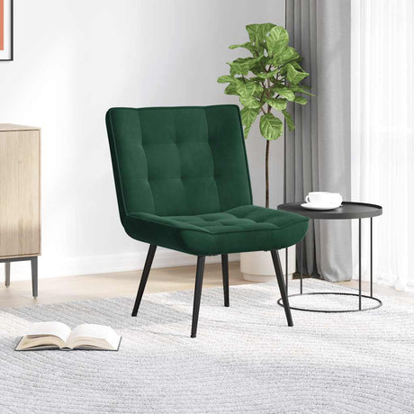 Vidaxl relaxstoel 64x74x84 cm fluweel donkergroen