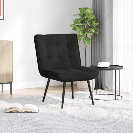 Vidaxl relaxstoel 64x74x84 cm fluweel zwart