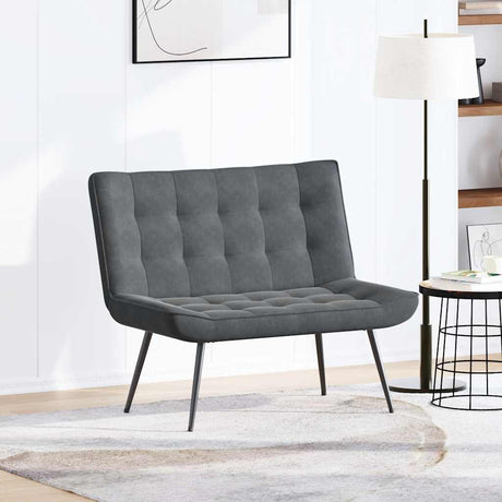 Vidaxl bankje 110x74x84 cm fluweel donkergrijs