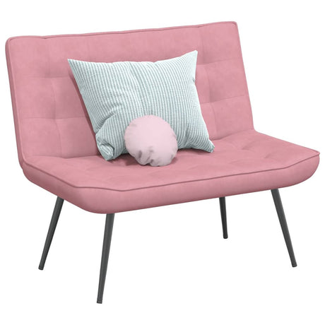 Vidaxl bankje 110x74x84 cm fluweel roze