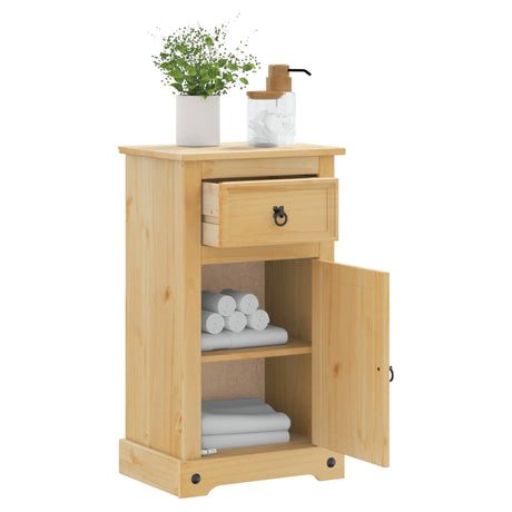 Vidaxl badkamerkast corona 45x33x80 cm massief grenenhout