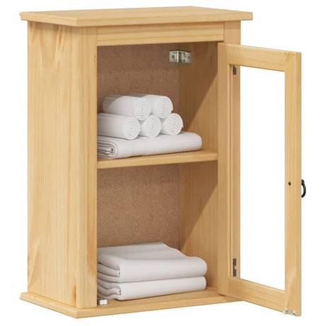 Vidaxl badkamerwandkast corona 45x27x64,5 cm massief grenenhout