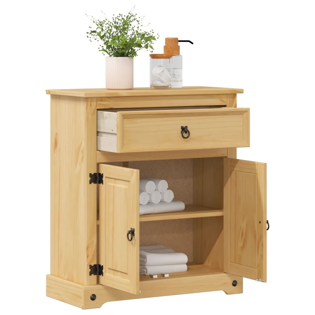 Vidaxl badkamerkast corona 70x33x80 cm massief grenenhout