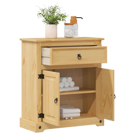 Vidaxl badkamerkast corona 70x33x80 cm massief grenenhout