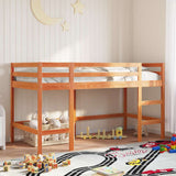 Vidaxl kinderhoogslaper met ladder 80x200 cm massief grenenhout bruin