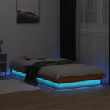 Vidaxl bedframe led massief grenenhout wasbruin 75x190 cm