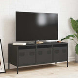 Vidaxl tv-meubel 101,5x39x43,5 cm koudgewalst staal zwart