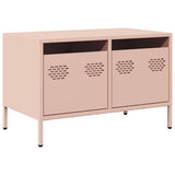 Vidaxl tv-meubel 68x39x43,5 cm koudgewalst staal roze