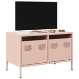 Vidaxl tv-meubel 68x39x43,5 cm koudgewalst staal roze
