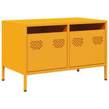 Vidaxl tv-meubel 68x39x43,5 cm koudgewalst staal mosterdgeel