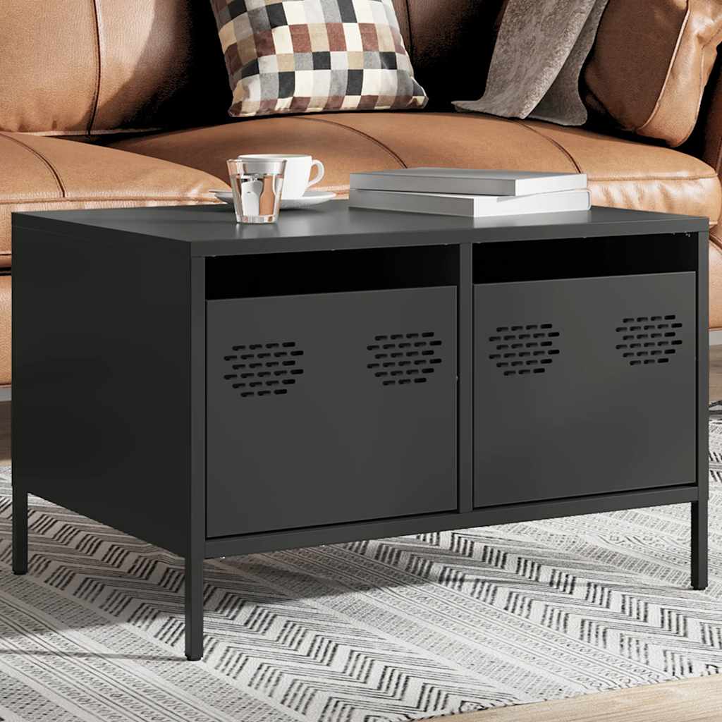 Vidaxl tv-meubel 68x50x43,5 cm koudgewalst staal zwart