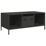 Vidaxl salontafel 101,5x50x43,5 cm koudgewalst staal zwart