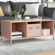 Vidaxl salontafel 101,5x50x43,5 cm koudgewalst staal roze