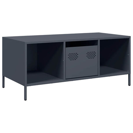 Vidaxl salontafel 101,5x50x43,5 cm koudgewalst staal antracietkleurig