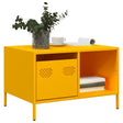 Vidaxl salontafel 68,5x50x43,5 cm koudgewalst staal mosterdgeel