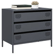 Vidaxl dressoir 68x39x58,5 cm koudgewalst staal antracietkleurig