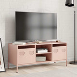 Vidaxl tv-meubel 101,5x39x43,5 cm koudgewalst staal roze