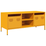 Vidaxl tv-meubel 101,5x39x43,5 cm koudgewalst staal mosterdgeel