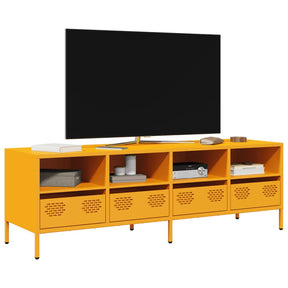 Vidaxl tv-meubel 135x39x43,5 cm koudgewalst staal mosterdgeel
