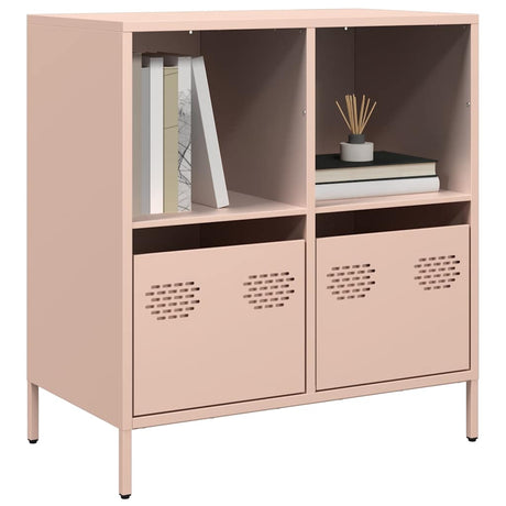 Vidaxl dressoir 68x39x73,5 cm koudgewalst staal roze