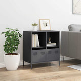 Vidaxl dressoir 68x39x73,5 cm koudgewalst staal antracietkleurig