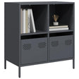 Vidaxl dressoir 68x39x73,5 cm koudgewalst staal antracietkleurig