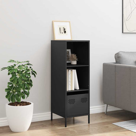 Vidaxl hoge kast 35x39x103,5 cm staal zwart