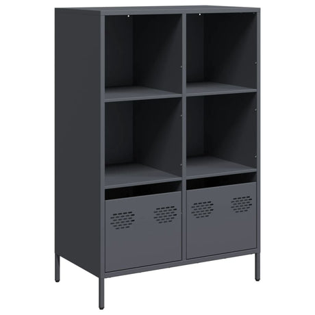 Vidaxl hoge kast 68x39x103,5 cm staal antracietkleurig