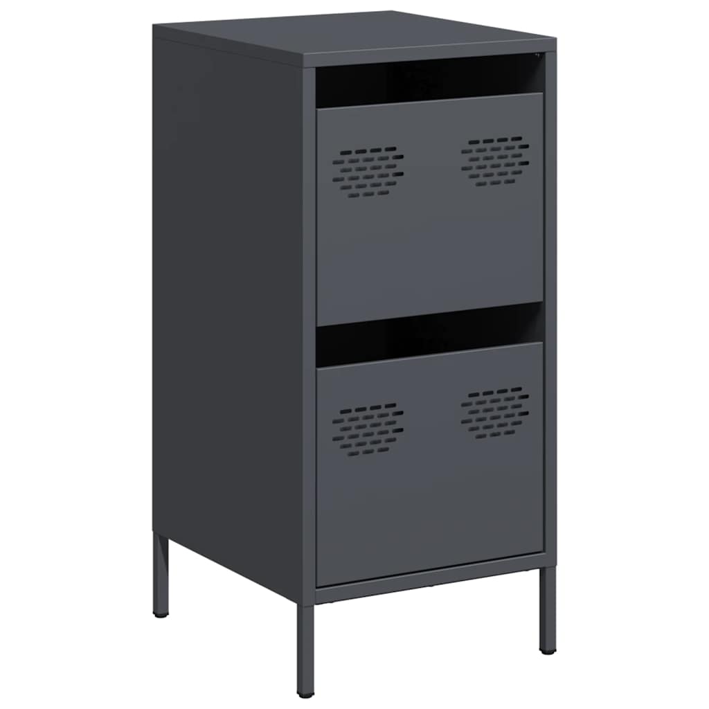 Vidaxl dressoir 35x39x73,5 cm koudgewalst staal antracietkleurig