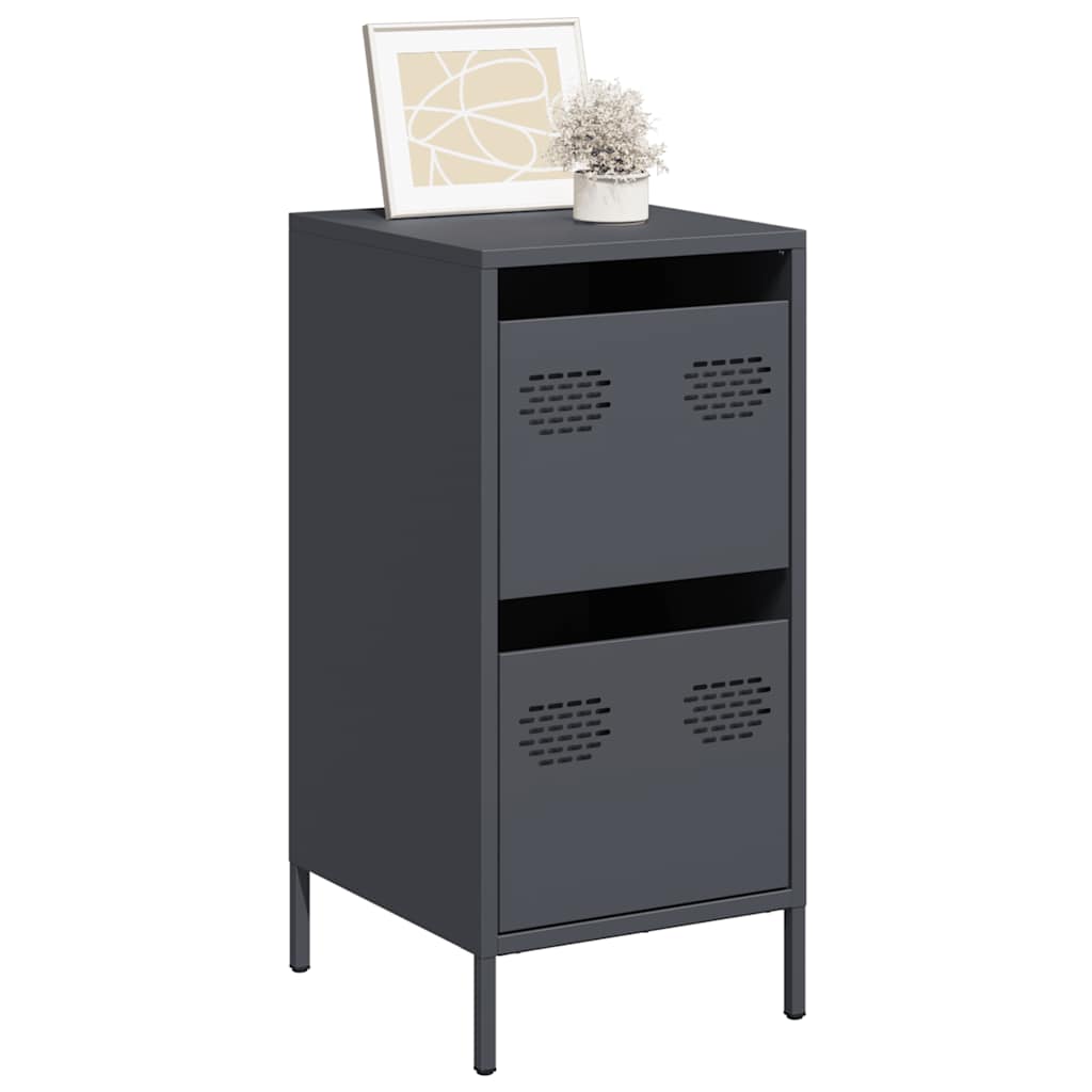Vidaxl dressoir 35x39x73,5 cm koudgewalst staal antracietkleurig