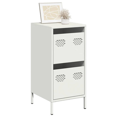 Vidaxl dressoir 35x39x73,5 cm koudgewalst staal wit