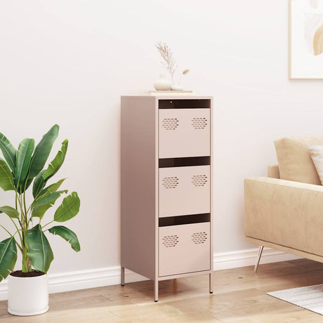 Vidaxl hoge kast 39x35x103,5 cm staal zwart