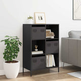 Vidaxl hoge kast 68x39x103,5 cm staal zwart