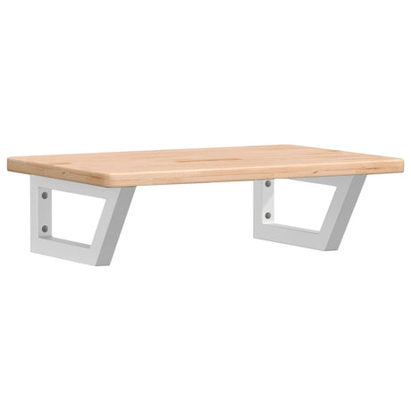 Vidaxl badkamer wandschap staal en massief eikenhout