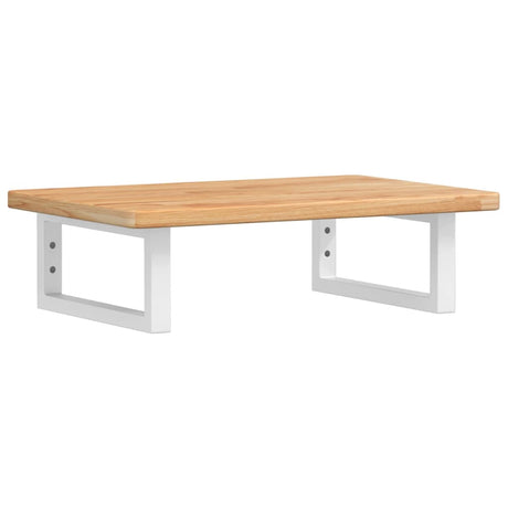 Vidaxl badkamer wandschap staal en massief eikenhout