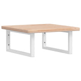 Vidaxl badkamer wandschap staal en massief eikenhout