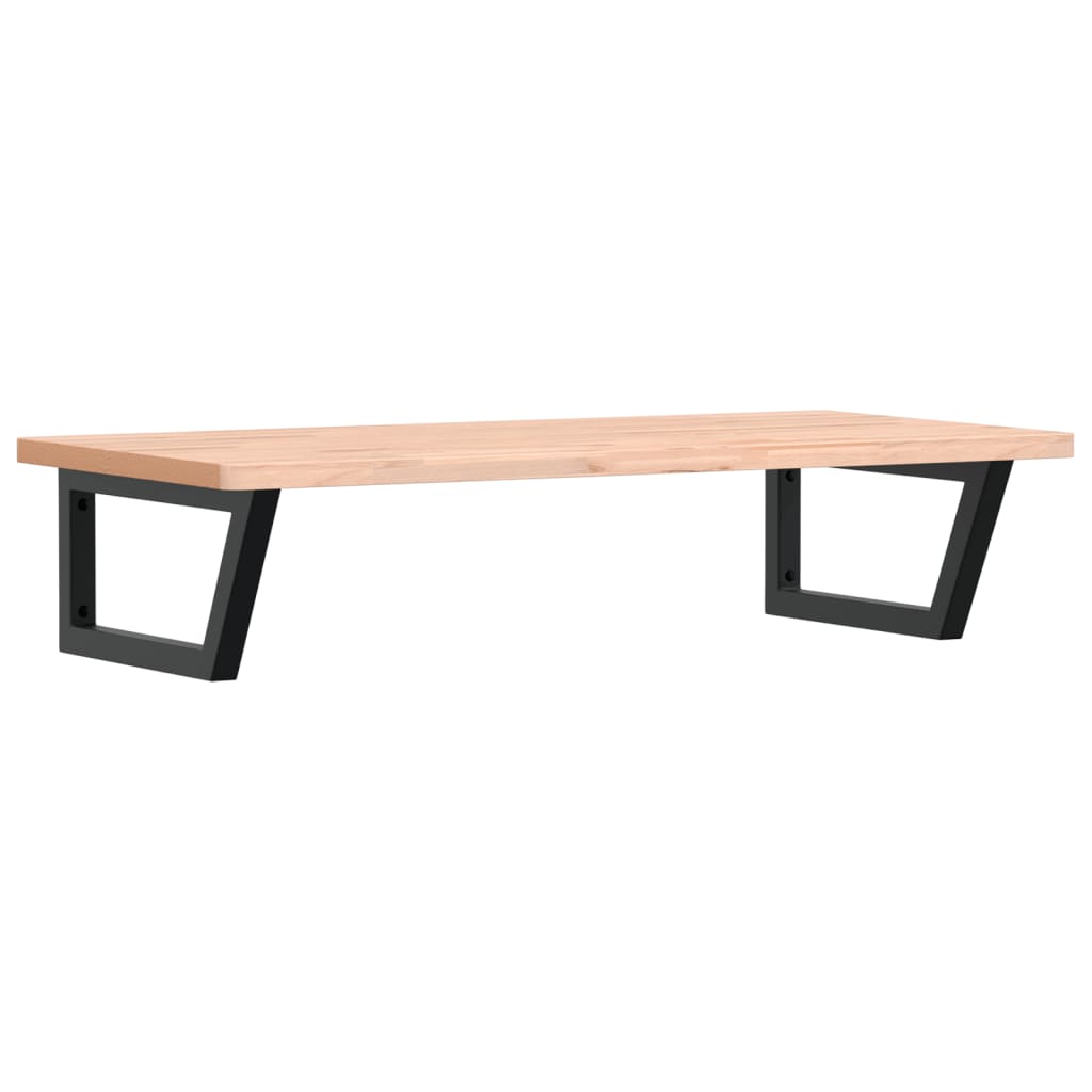 Vidaxl badkamer wandschap staal en massief beukenhout