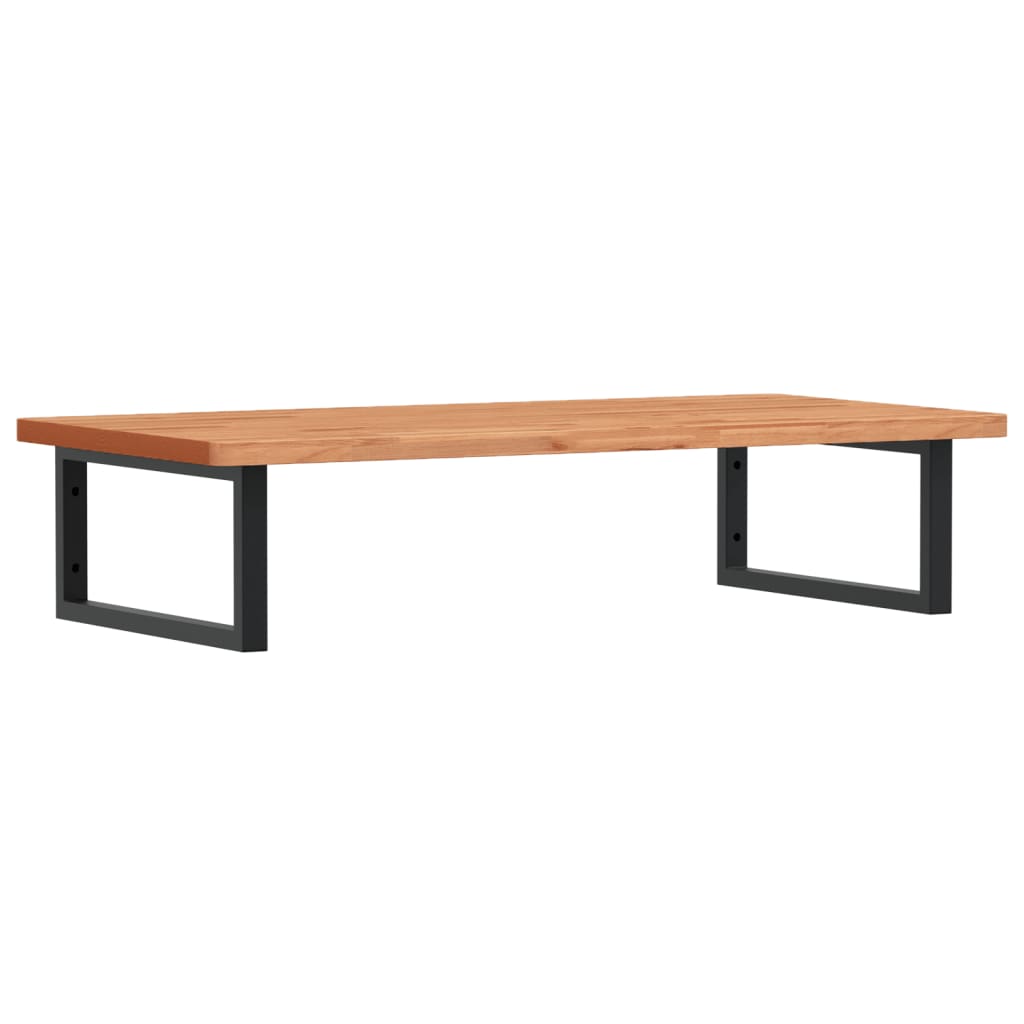 Vidaxl badkamer wandschap staal en massief beukenhout