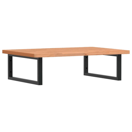 Vidaxl badkamer wandschap staal en massief beukenhout