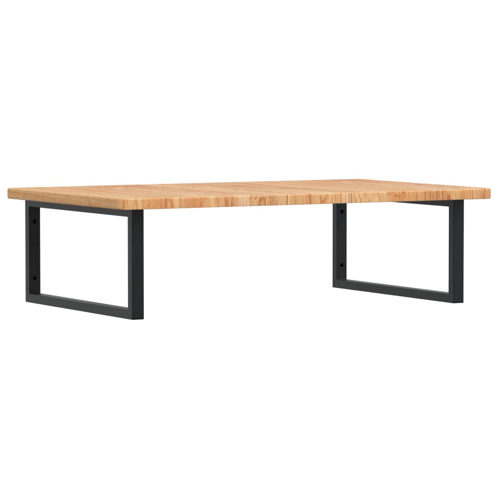 Vidaxl badkamer wandschap staal en massief eikenhout